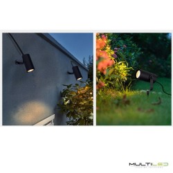 Foco LED Exterior y Jardin con Pincho 12W WIFI-Zigbee IP66 Miboxer RGB + Blanco dual CCT