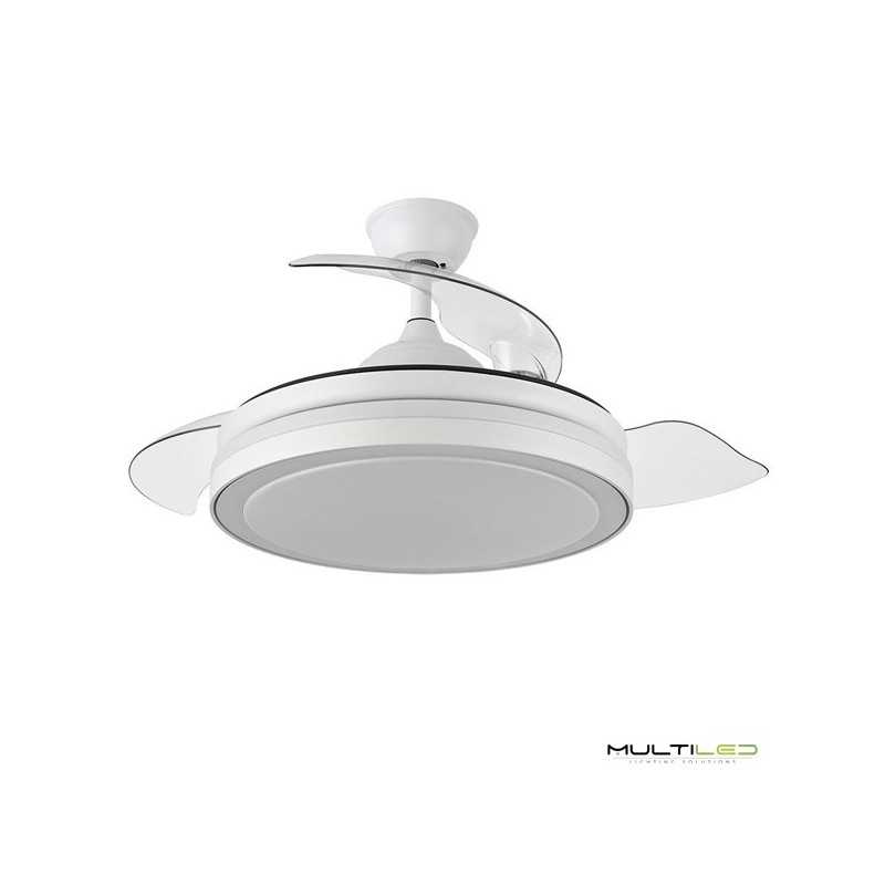 Ventilador Esparta 72W 3 aspas escondidas Blanco CCT con control remoto memoria y temporizador