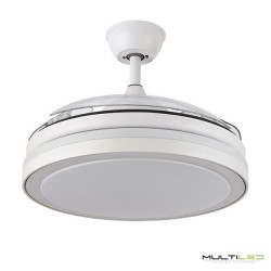 Ventilador Esparta 72W 3 aspas escondidas Blanco CCT con control remoto memoria y temporizador