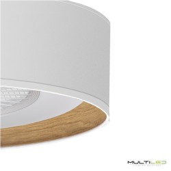 Ventilador Tania 72W 5 aspas Circular Blanca/Madera Claro CCT con control remoto memoria y temporizador