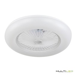 Ventilador Tania 72W 5 aspas Circular Blanca/Madera Claro CCT con control remoto memoria y temporizador