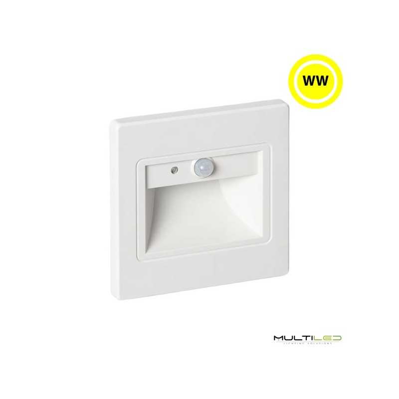 Baliza Led de interior empotrable sensor PIR 1.5W AC 220V Eye Blanco Calido 3000k