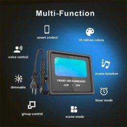 Foco Proyector Led inalámbrico 45W RGB+CCT (2700k-6500k) IP66 Bluetooth Mesh grupal