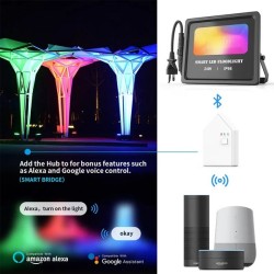 Foco Proyector Led inalámbrico 45W RGB+CCT (2700k-6500k) IP66 Bluetooth Mesh grupal