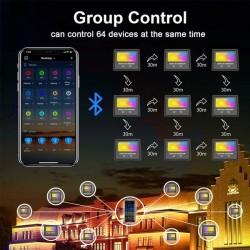 Foco Proyector Led inalámbrico 45W RGB+CCT (2700k-6500k) IP66 Bluetooth Mesh grupal