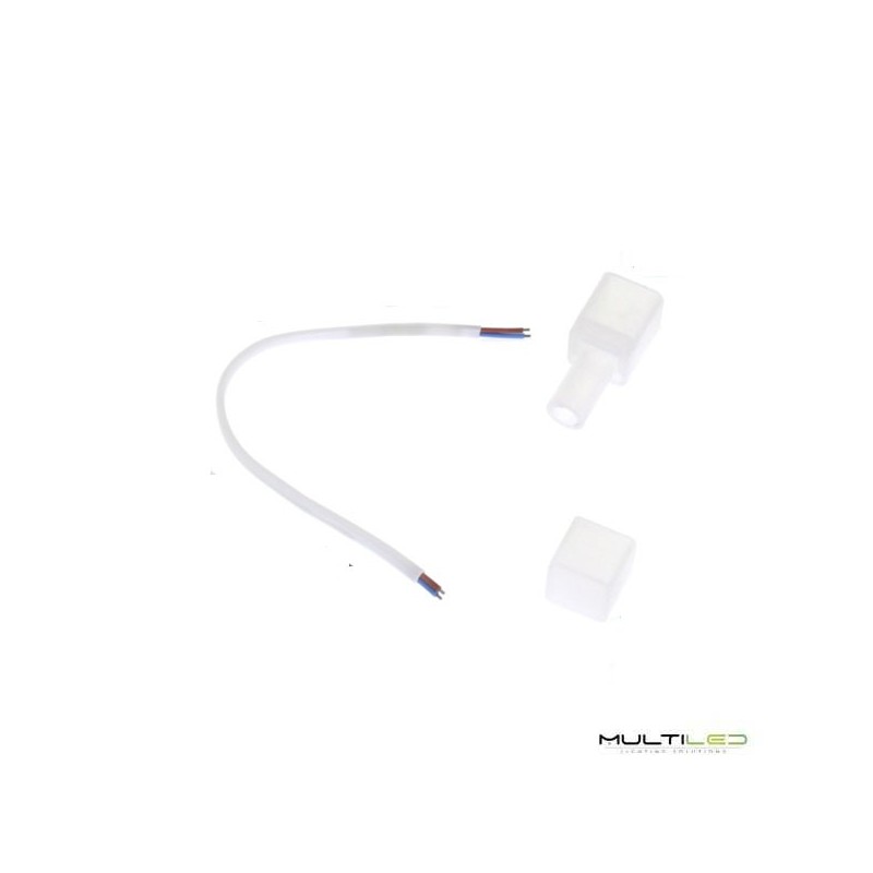 Cable adaptador con tapa y final para Neón LED 220VAC Sin Rectificador