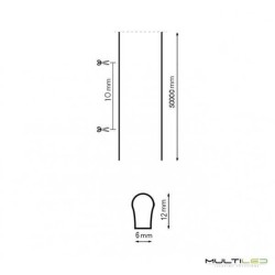 Neón LED 12V DC Corte 3cm 6x12mm IP65 RGB (x metro)