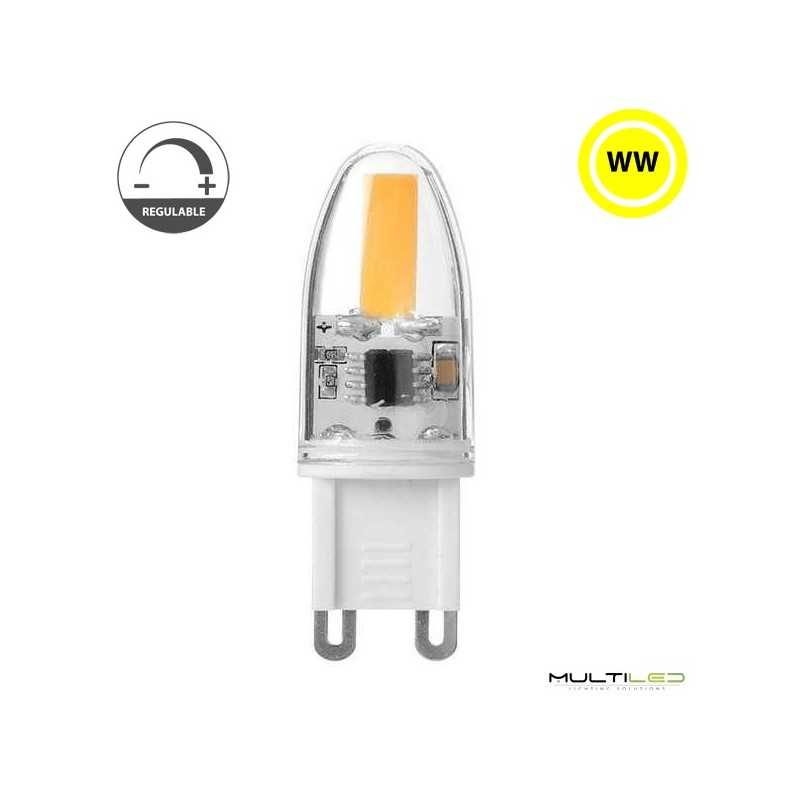 Lampara Led G9 COB Silicona 1,6W 360º Blanco Cálido 2700k (Regulable)