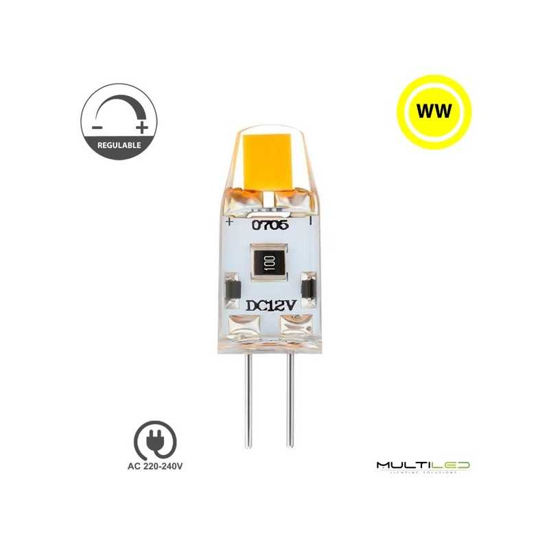 Lampara Led G4 COB 1.2W 360º 220V AC Blanco Cálido 2700k (Regulable)