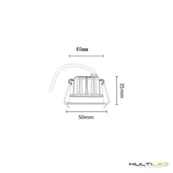 Empotrable Downlight Led Eye 4W Corte Ø48 mm Blanco Cálido 2700k