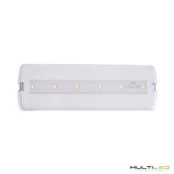 Luz de emergencia LED 3W Empotrable y Kit Superficie 200lm Permanente/No Permanente Corte 246x84 mm