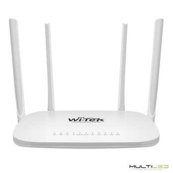 Wi-Tek WI-R3 - Router wifi Mesh de doble banda, 1200 Mbps, 2.4 GHz a 300 Mbps y 5 GHz a 867 Mbps, 1 POE bypass