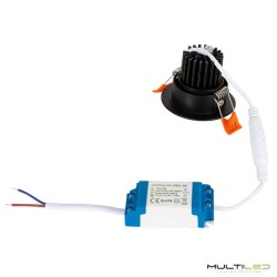 Empotrable Downlight Led Bulk 3W Negro Corte Ø55 mm Blanco Cálido 2700k