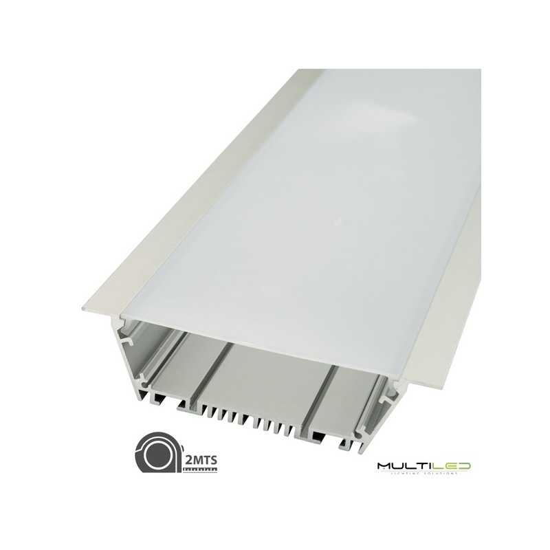 Perfil de aluminio para tira led empotrable, Wide 125,15*35mm (2mts)