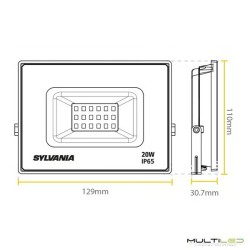 Foco Proyector Led 20W IP65 Sylvania Jeta Blanco Frio 6000k
