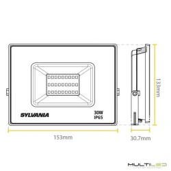 Foco Proyector Led 30W IP65 Sylvania Jeta Blanco Frio 6000k