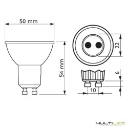Dicroica Led GU10 4.9W Philips CorePro 830 36º ND OEM Blanco Cálido 3000k