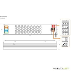 Fuente de alimentación 12V IP20 60W 5A Multiled