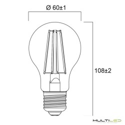 Bombilla Led Sylvania ToLEDo Ball 827 SL4 G45 4.5W E14 Blanco Cálido 2700K