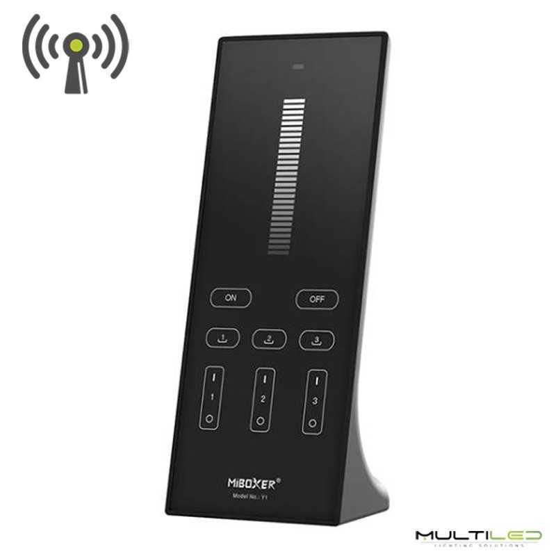 Mando a distancia Vertical de 3 zonas Miboxer Monocolor táctil RF 2.4ghz Negro