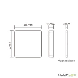 Mando a distancia tipo panel de pared de 1 zona Miboxer para Tiras inteligentes SPI RGBW táctil RF 2.4ghz Negro