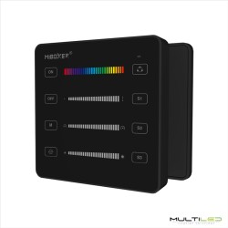Mando a distancia tipo panel de pared de 1 zona Miboxer para Tiras inteligentes SPI RGBW táctil RF 2.4ghz Negro
