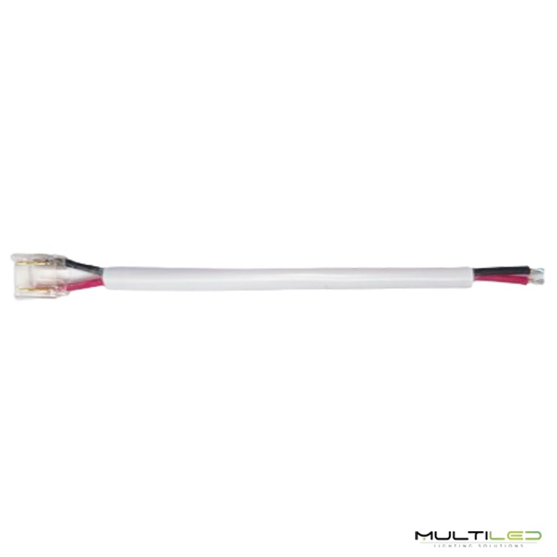 Cable adaptador clip a presión Multiled para tira Led 2 pin IP20 12-24V DC 8mm a fuente