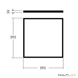 Panel Led Marco Blanco 60X60cm 42W 4200lm driver Lifud Blanco Neutro 4500k