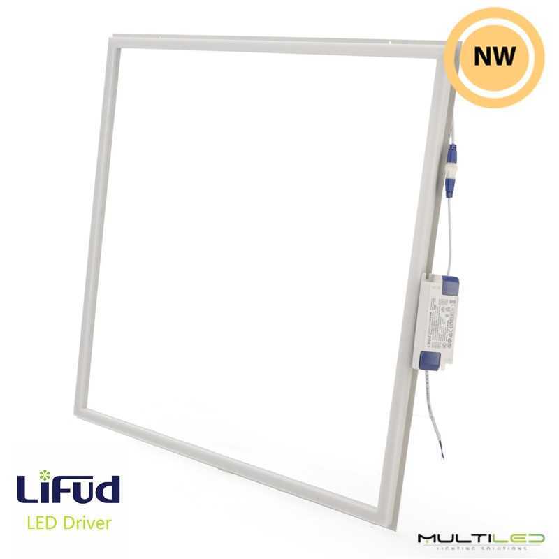 Panel Led Marco Blanco 60X60cm 42W 4200lm driver Lifud Blanco Neutro 4500k