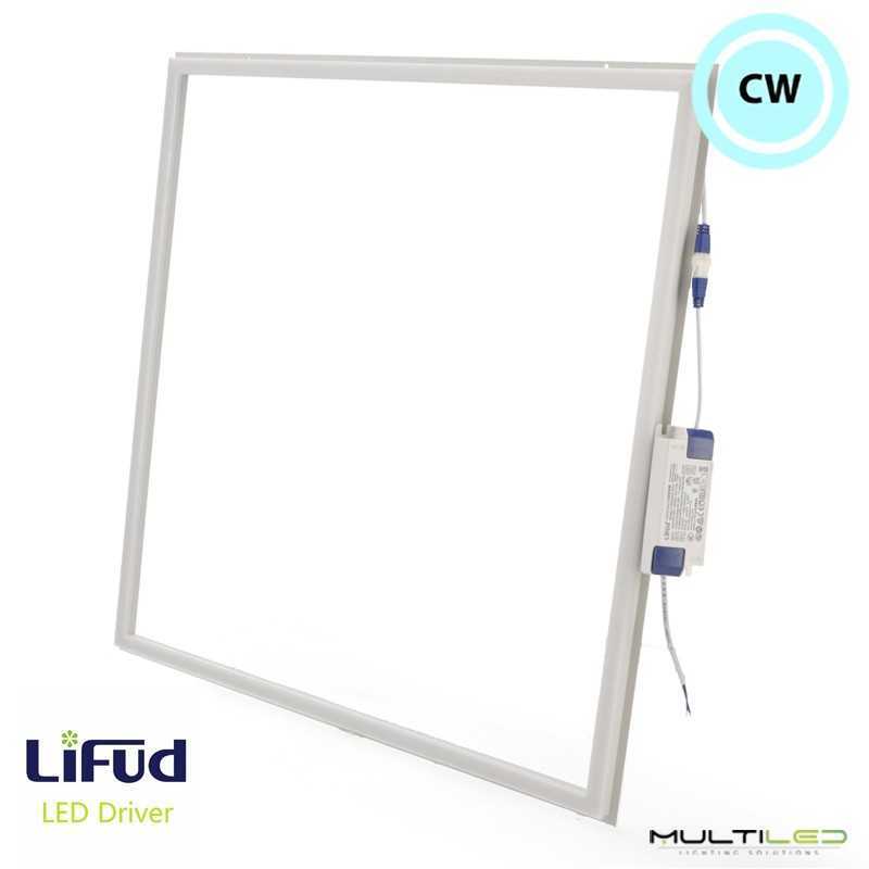 Panel Led Marco Blanco 60X60cm 42W 4200lm driver Lifud Blanco Frío 6000K