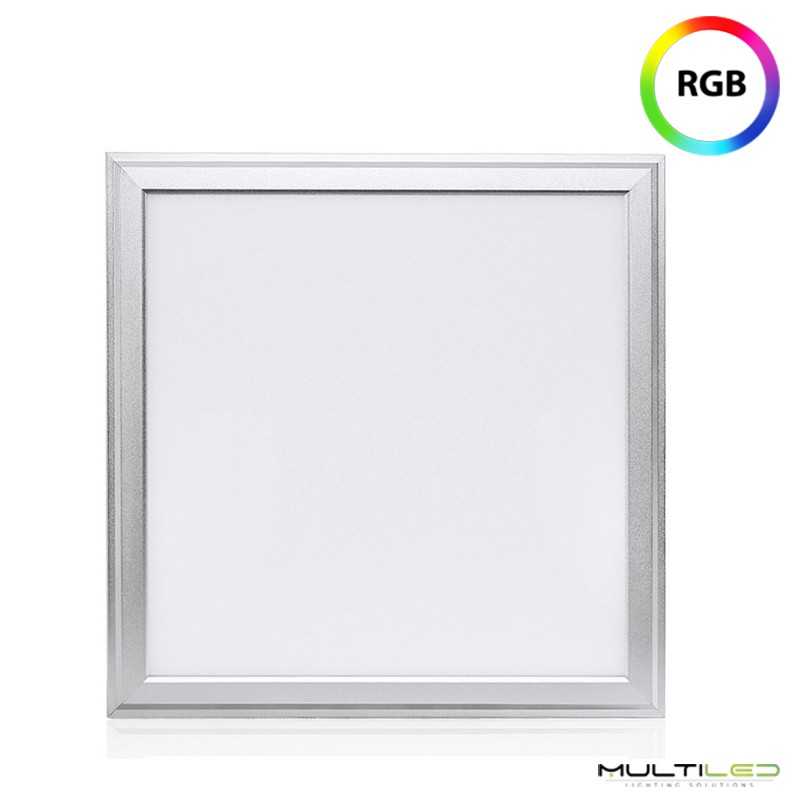 Panel Led Marco plata 30X30cm 18W 4 Hilos RGB