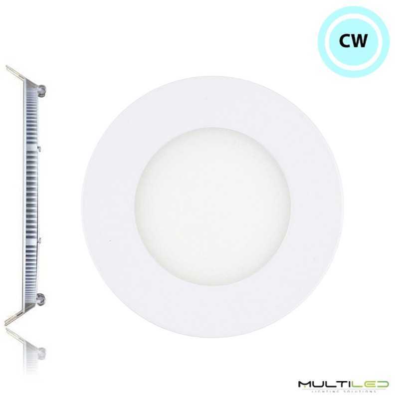 Panel Placa Led 5W Downlight Extraplano Circular Corte Ø70 mm Blanco Frío 6000k