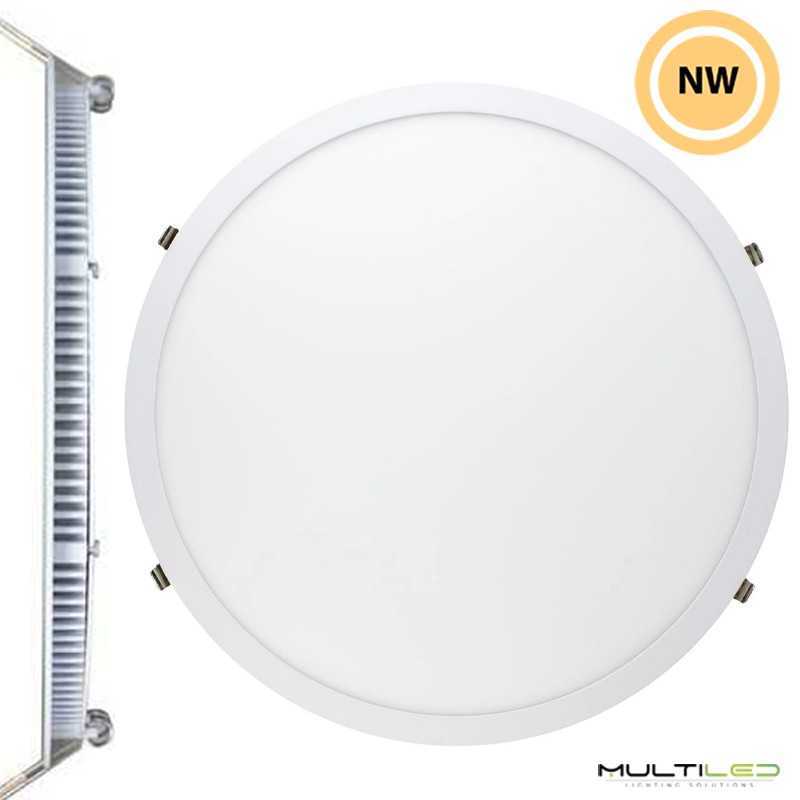 Panel Placa Led 48W Downlight Extraplano Circular Corte Ø580 mm Blanco Neutro 4000k
