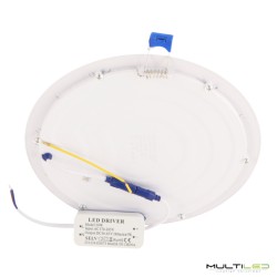 Panel Placa Led 20W Downlight Extraplano Circular Corte Ø200 mm Blanco Neutro 4000k