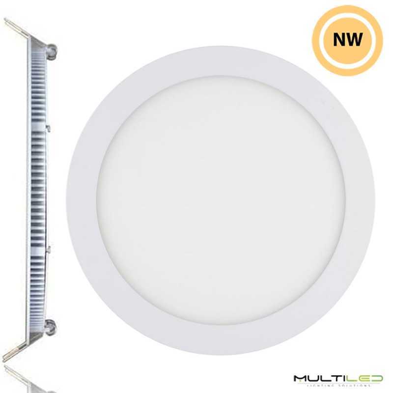 Panel Placa Led 20W Downlight Extraplano Circular Corte Ø200 mm Blanco Neutro 4000k