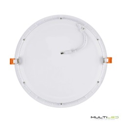 Panel Placa Led 24W Downlight Extraplano Circular Corte Ø280 mm Blanco Cálido 3000k
