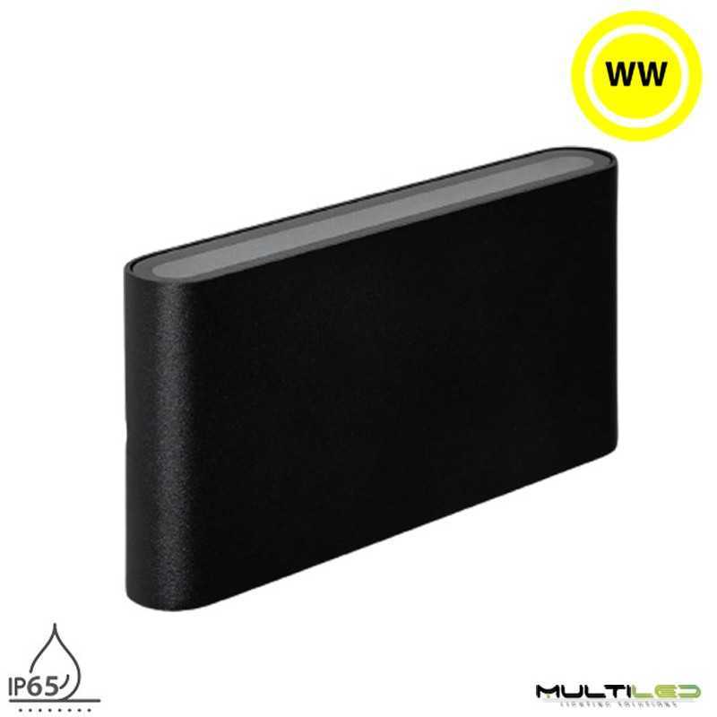 Aplique Led de Pared up down IP65 10W Modelo Felix Negro Blanco Cálido 3000k
