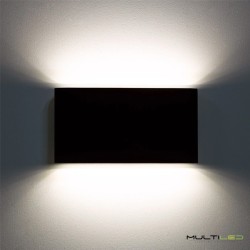 Aplique Led de Pared up down IP65 10W Modelo Felix Negro Blanco Cálido 3000k