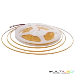Tira led profesional Cob 384l/m Superfina 5mm 10W/m 1000Lm/m IP20 24V Blanco Cálido 3000k
