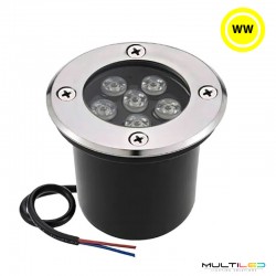Foco empotrable de suelo Led 6W AC220 Blanco Cálido 3000k