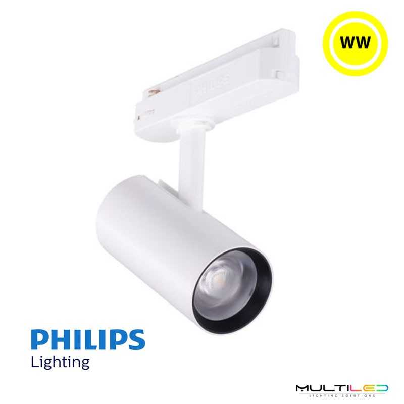 Foco de carril Led Monofásico 22W LED Philips Truefashion ST700T LED20 930PC PSU NB 1C WH Blanco Cálido 3000k