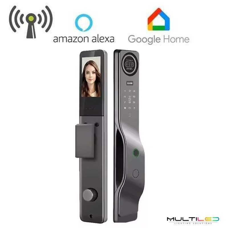 Cerradura inteligente Tuya Smart GS-7F – Reconocimiento facial 3D + huella + PIN + tarjeta + llave