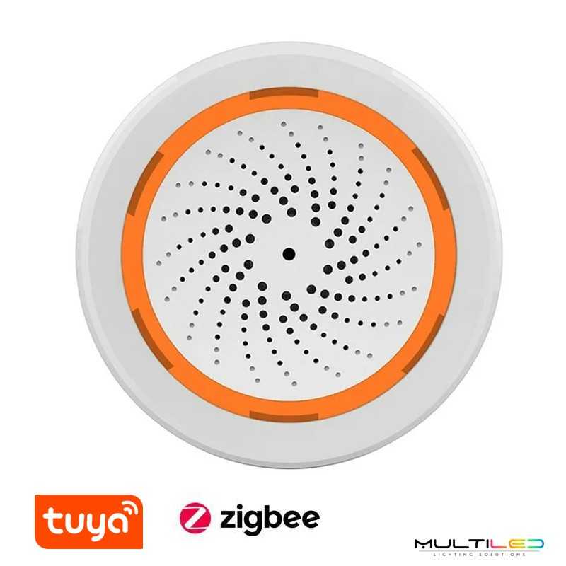 Sirena inteligente Zigbee Tuya Smart – Alarma de seguridad para el hogar 90 dB