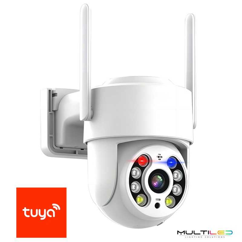 Cámara IP WiFi Pan & Tilt 4MP Exterior con Zoom Óptico 4X y Visión Nocturna APP Tuya