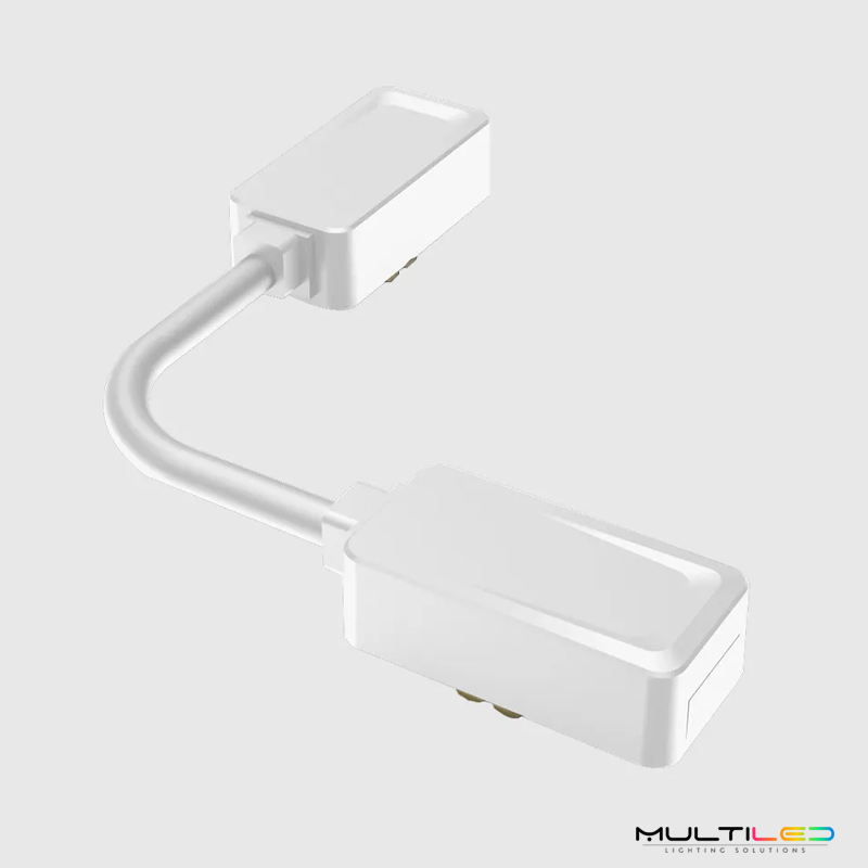 Unión Flexible Blanca para Carril Magnético Luminarq