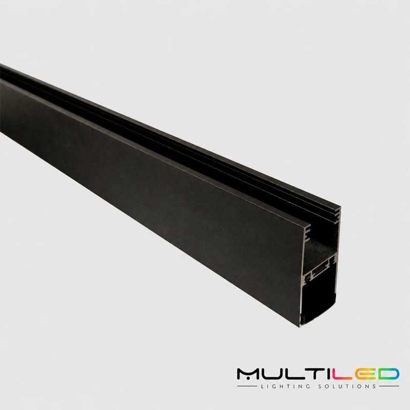 Carril Colgante Magnético Luminarq 26mm 2 metros Negro