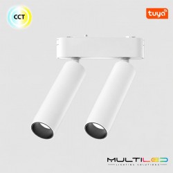 Proyector Doble Magnético Luminarq 26mm 7W+7W 36º 40V CCT Blanco