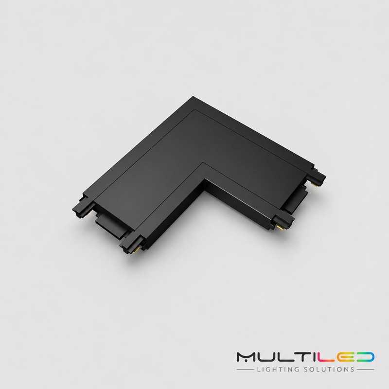 Unión de Esquina Negra para Carril Magnético Luminarq