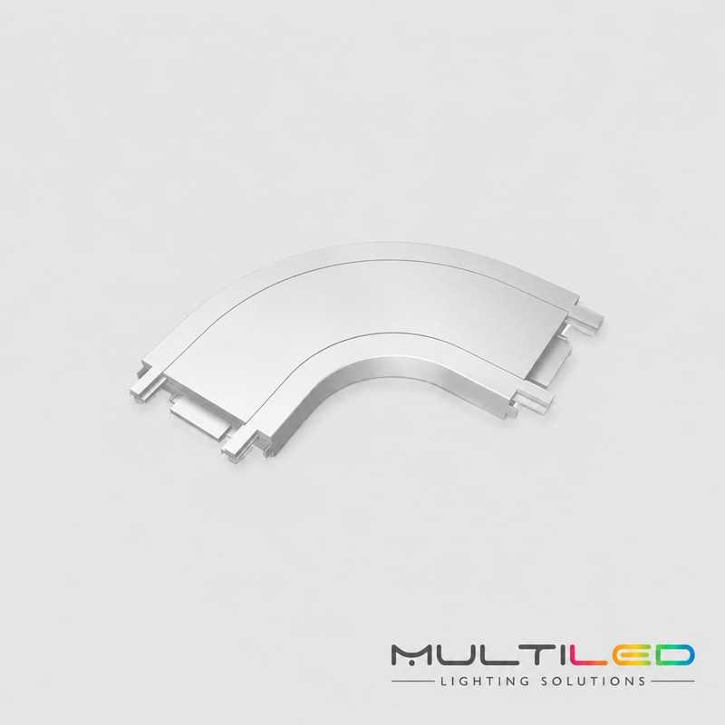 Unión de Curvas Blanca para Carril Magnético Luminarq