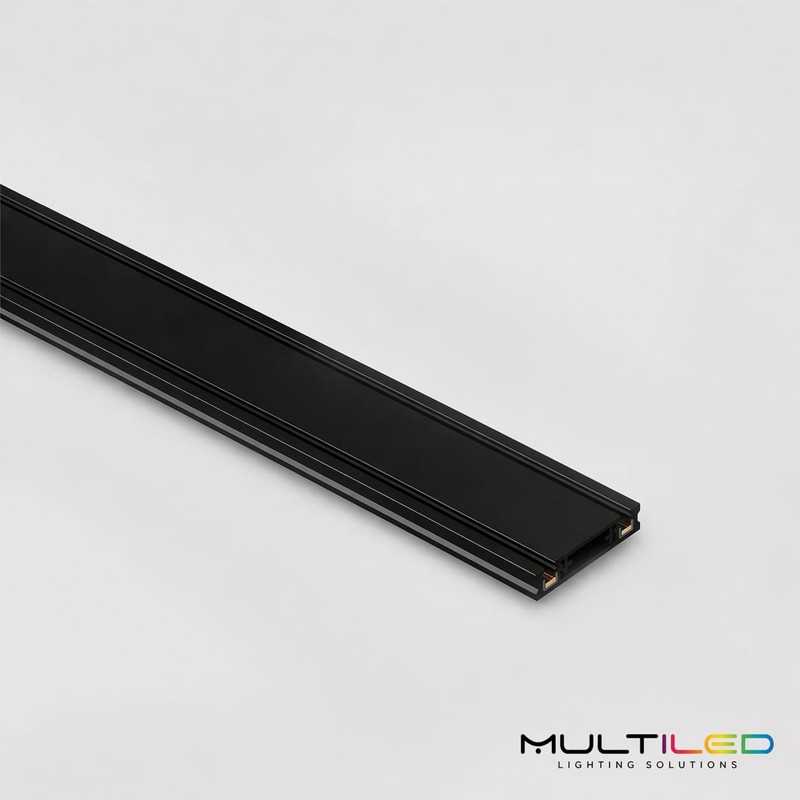 Carril de Superficie Magnético Luminarq 25mm 2 metros Negro